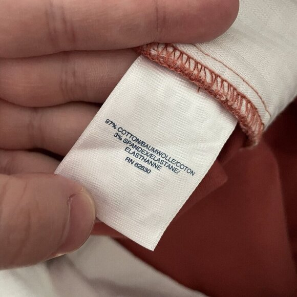 Lands’ End Women SZ 12 Petite Salmon Pink Mid Rise Slim Leg Flat Front Pants - Picture 8 of 9